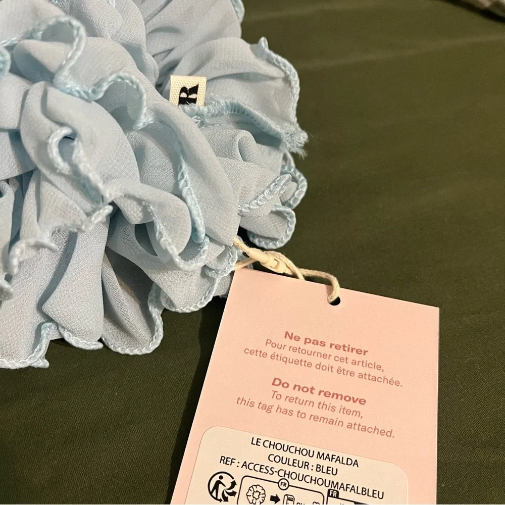 Rouje Paris Mafalda Bleu Le Chou Chou Blue Hair Scrunchie - Picture 7 of 9